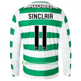 Koszulka Celtic FC Sinclair 11 Domowe Stroje Piłkarskie 2018/19 Długi Rękaw